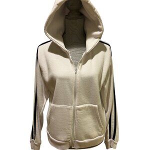 BRANDY MELVILLE 💙 White with Blue Stripes Sweatshirt Hoodie